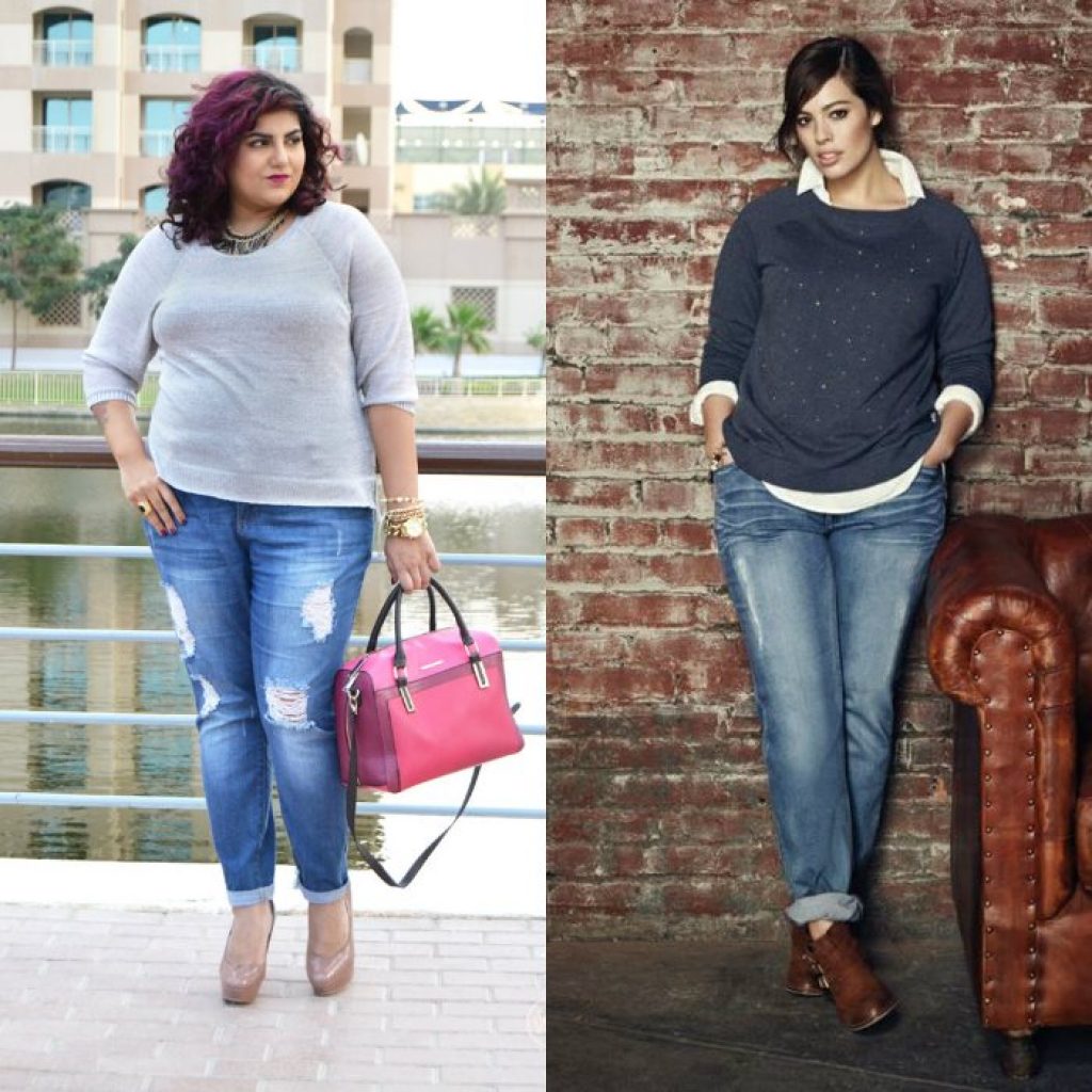 Полные женщины в джинс