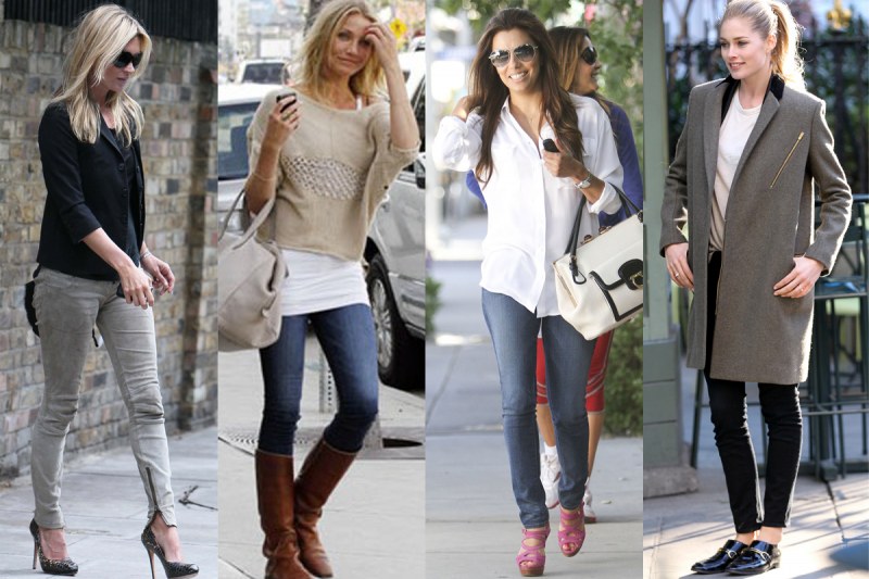 Выбор одежды в пару к узким джинсам