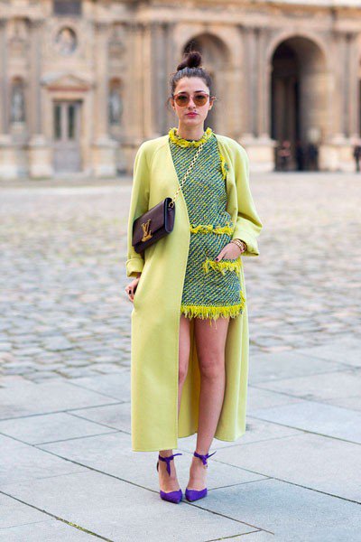 Eleonora Carisi в Louis Vuitton. Уличная мода Парижа осень 2014