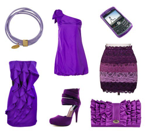 Сочетайте фиолетовое платье с туфлями-лодочками (pumps)