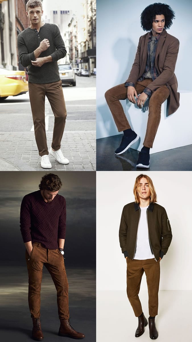 С чем носить коричневые штаны мужские – кожаные, вельветовые, классическиеили карго — huarache-shop.ru