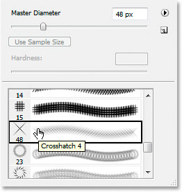 Choose one of the Crosshatch brushes