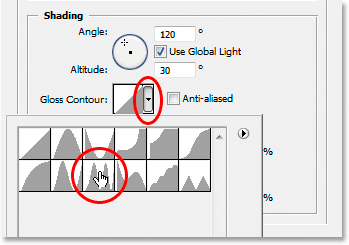 Changing the Gloss Contour to Ring Double