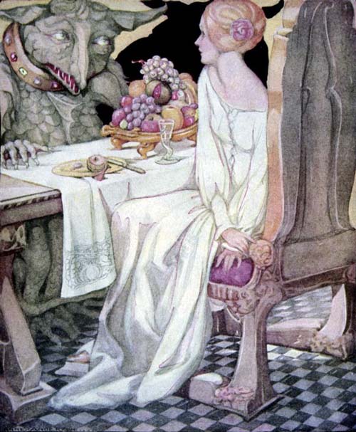 «Красавица и чудовище». Худ. Анна Андерсон, около 1902 г. 