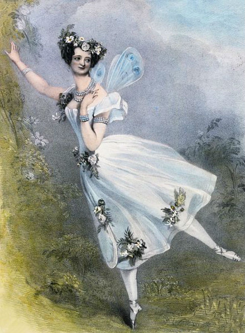 Мария Тильони в балете "Зефир и Флора". Вот так выглядела первая пачка, теперь она называется "шопенка" 
