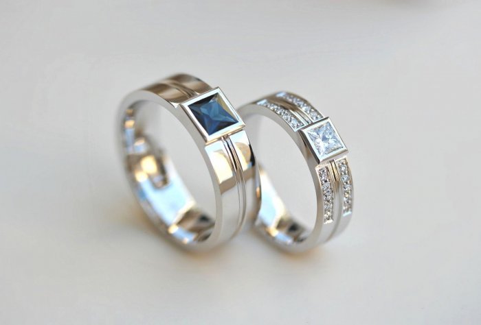 Кольца с цветными камнями