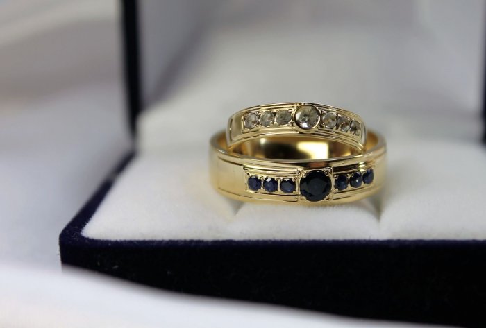 Цветные камни в кольцах