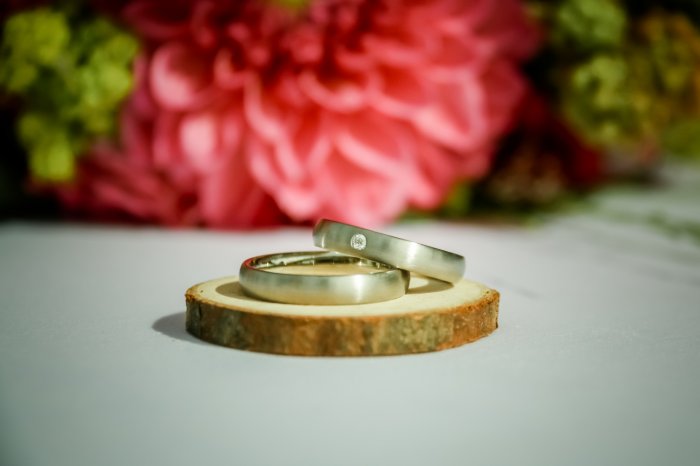 Обручальное кольцо в стиле минимализм