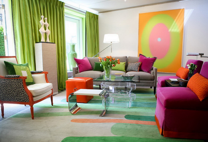 Лаймовый цвет в интерьере