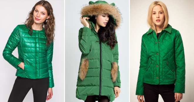 Зеленая куртка – с чем носить и как подобрать шапку и шарф?