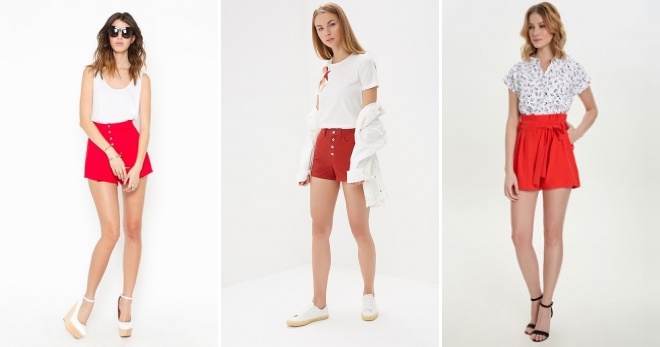Красные шорты – с чем носить и как создавать модные образы?