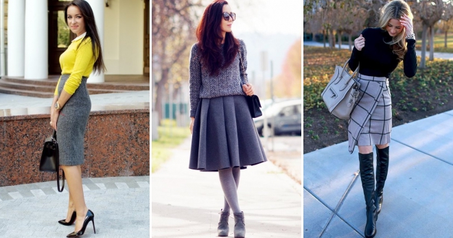 С чем носить серую юбку – 40 лучших сочетаний для городских модниц