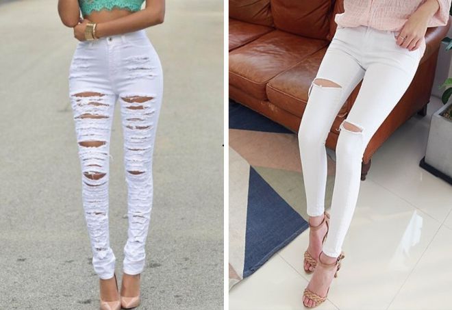 белые джинсы 15