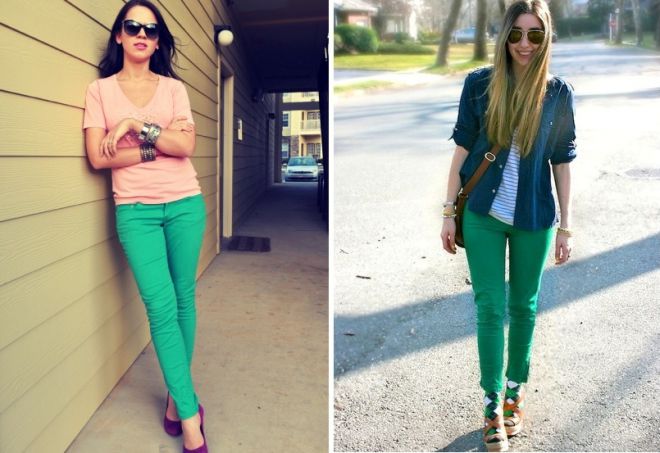 зеленые джинсы 6