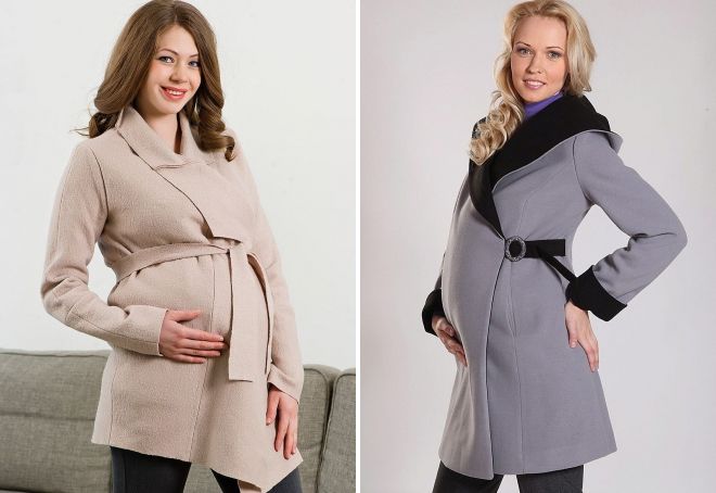пальто с запахом для беременных