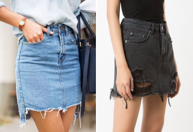 джинсовые юбки 2018 года модные тенденции