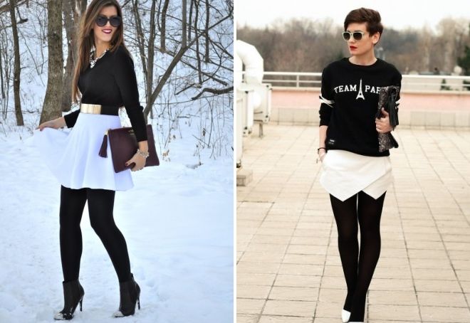 черные колготки с юбкой черные колготки с юбкой