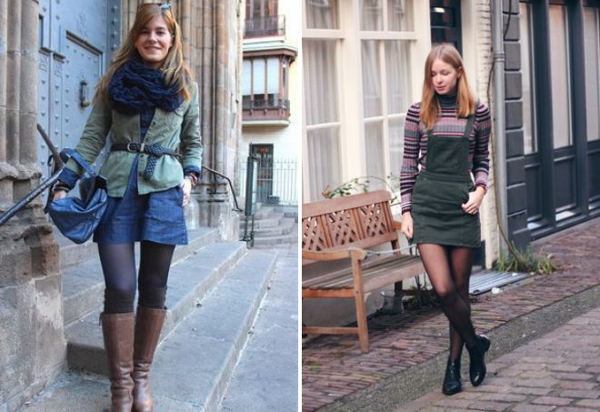 джинсовый сарафан с черными колготками джинсовый сарафан с черными колготками