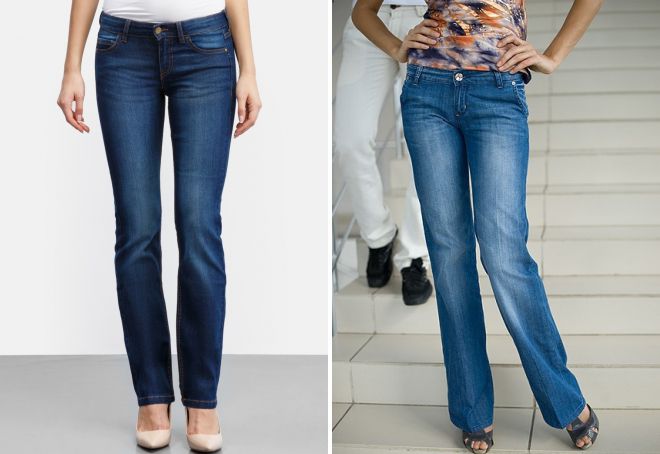 классические прямые джинсы