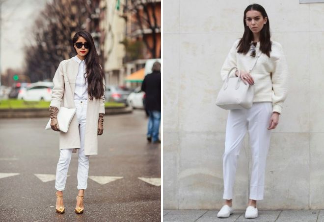 женские белые брюки 2019