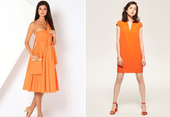 платья оранжевого цвета