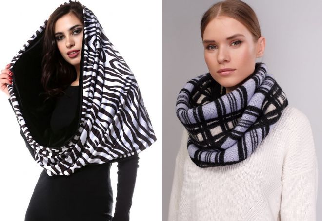 как носить шарф-хомут