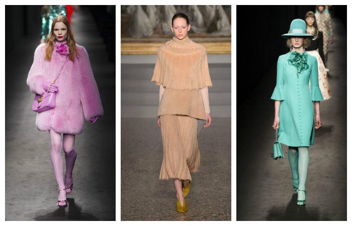 Модные тенденции осень - зима 2016 - 2017, фото из коллекций Gucci, Giada