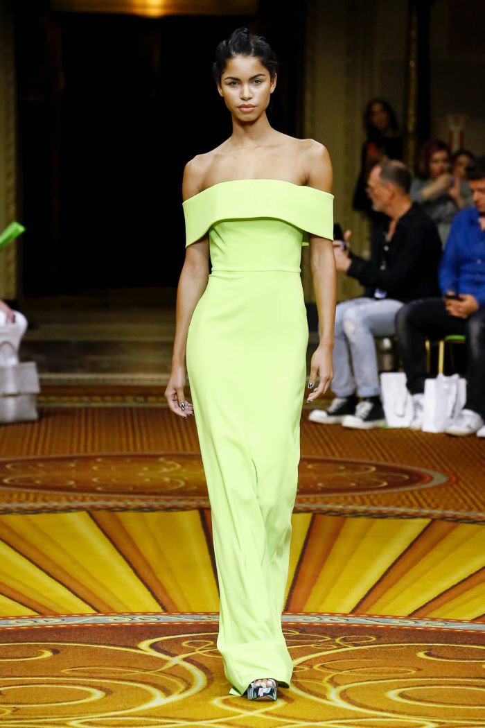 Вечернее зеленое платье Christian Siriano