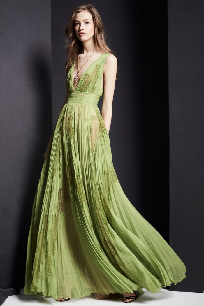Зеленое вечернее платье Zuhair Murad