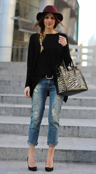 С чем носить джинсы-бойфренды С чем носить джинсы-бойфренды