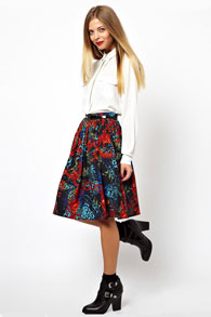 С чем носить юбку-полусолнце