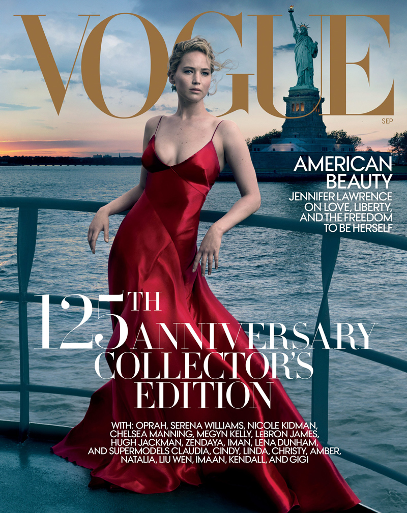 Дженнифер Лоуренс на 4 обложках сентябрьского Vogue (фото 6)