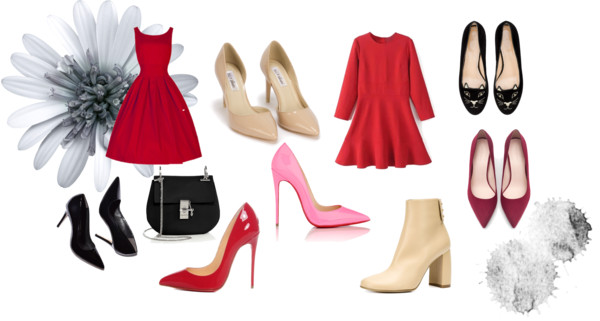 Красное платье почти универсально, его можно сочетать с десятками различных вариантов обуви и получать неповторимые образы.