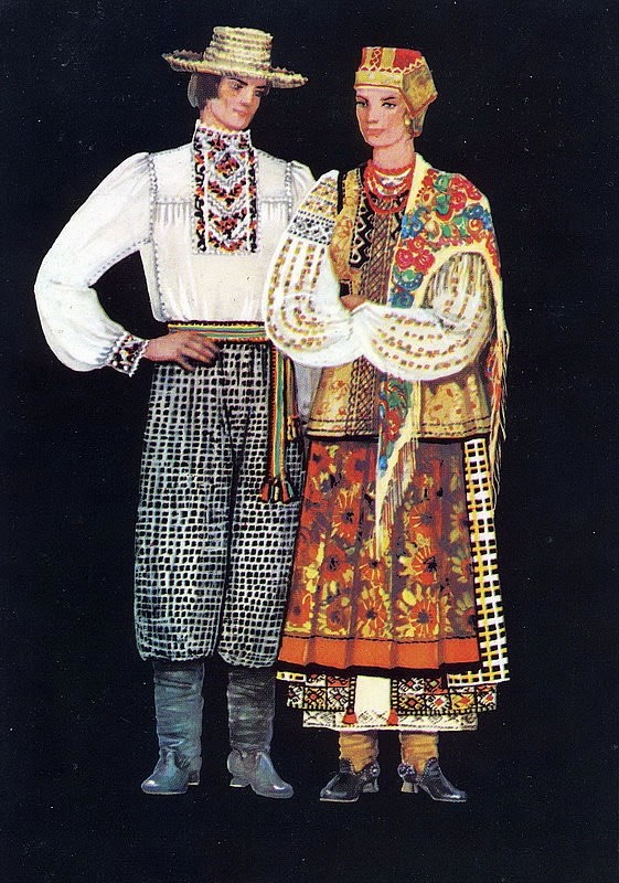Набор открыток "Украинский народный костюм"