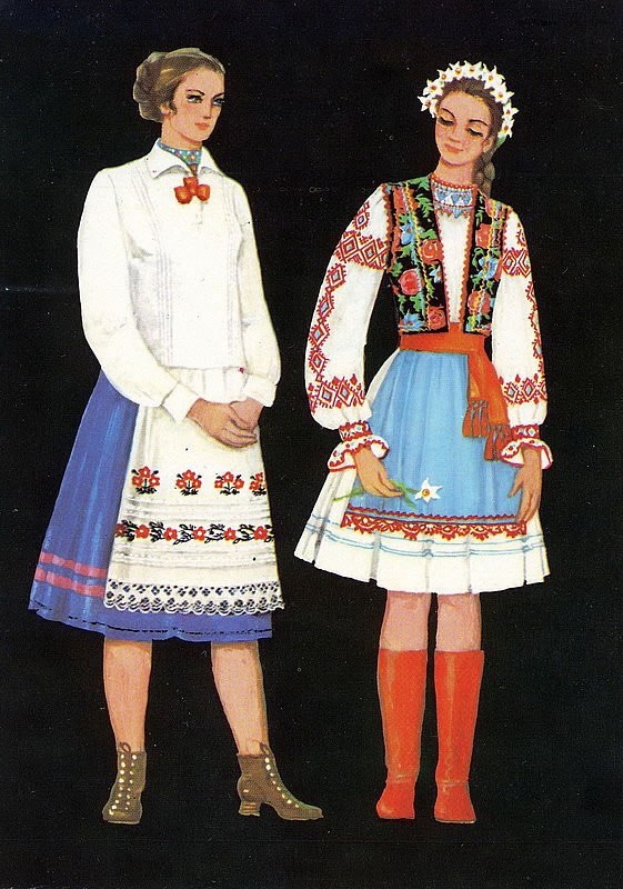Набор открыток "Украинский народный костюм"
